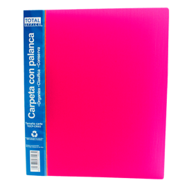 CARPETA C/PALANCA TOTAL OFFICE T/CARTA ROSA OPACO
