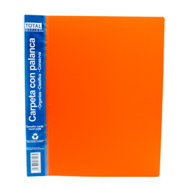 CARPETA C/PALANCA TOTAL OFFICE T/CARTA NARANJA OPACO