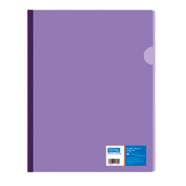 FOLDER COSTILLA PLASTICO T/CARTA MORADO NEON TOTAL OFFICE