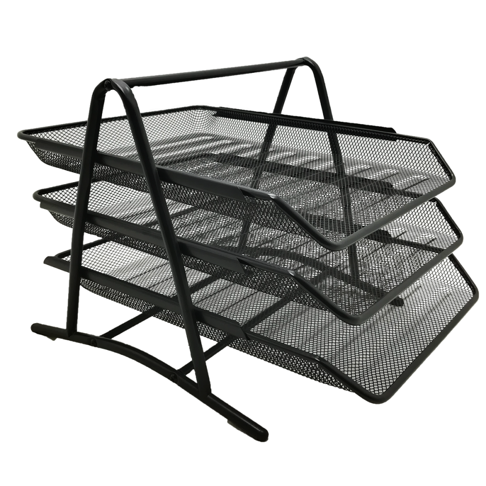 CHAROLA MODULAR TOTAL OFFICE MALLA METALICA 3 NIV T/CARTA-OFICIO NEGRO TOCMT-02 CHAROLA MODULAR TOTAL OFFICE MALLA METALICA 3 NIV T/CARTA-OFICIO NEGRO TOCMT-02