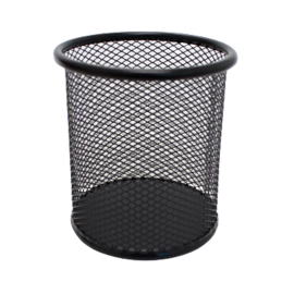 PORTA LAPICES TOTAL OFFICE MALLA METALICA NEGRO TOPLM-01