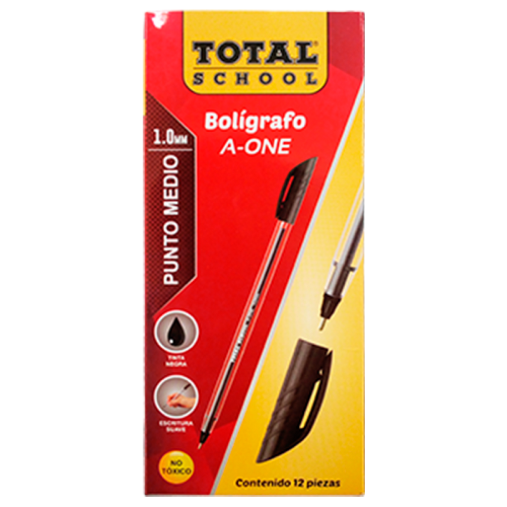 BOLIGRAFO PM NEGRO A-ONE TOTAL SCHOOL PZA