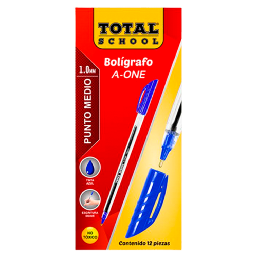 BOLIGRAFO PM AZUL A-ONE TOTAL SCHOOL PZA