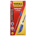 BOLIGRAFO PM AZUL C/12 A-ONE TOTAL SCHOOL CAJA TS-A1A