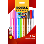 BOLIGRAFO PM SURTIDO FASHION C/10 TRION TOTAL SCHOOL BOLSA TS-TRION10F