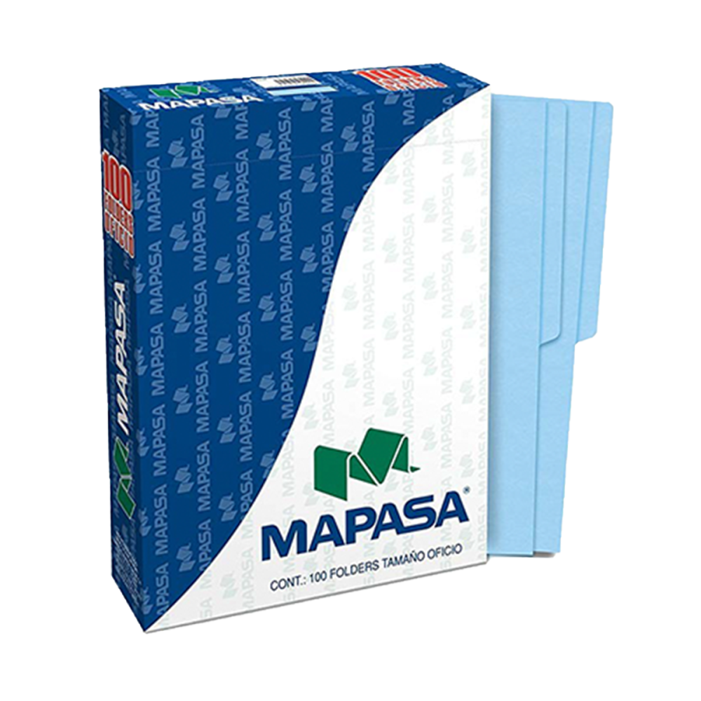 FOLDER MAPASA HOT COLORS AZUL CARTA