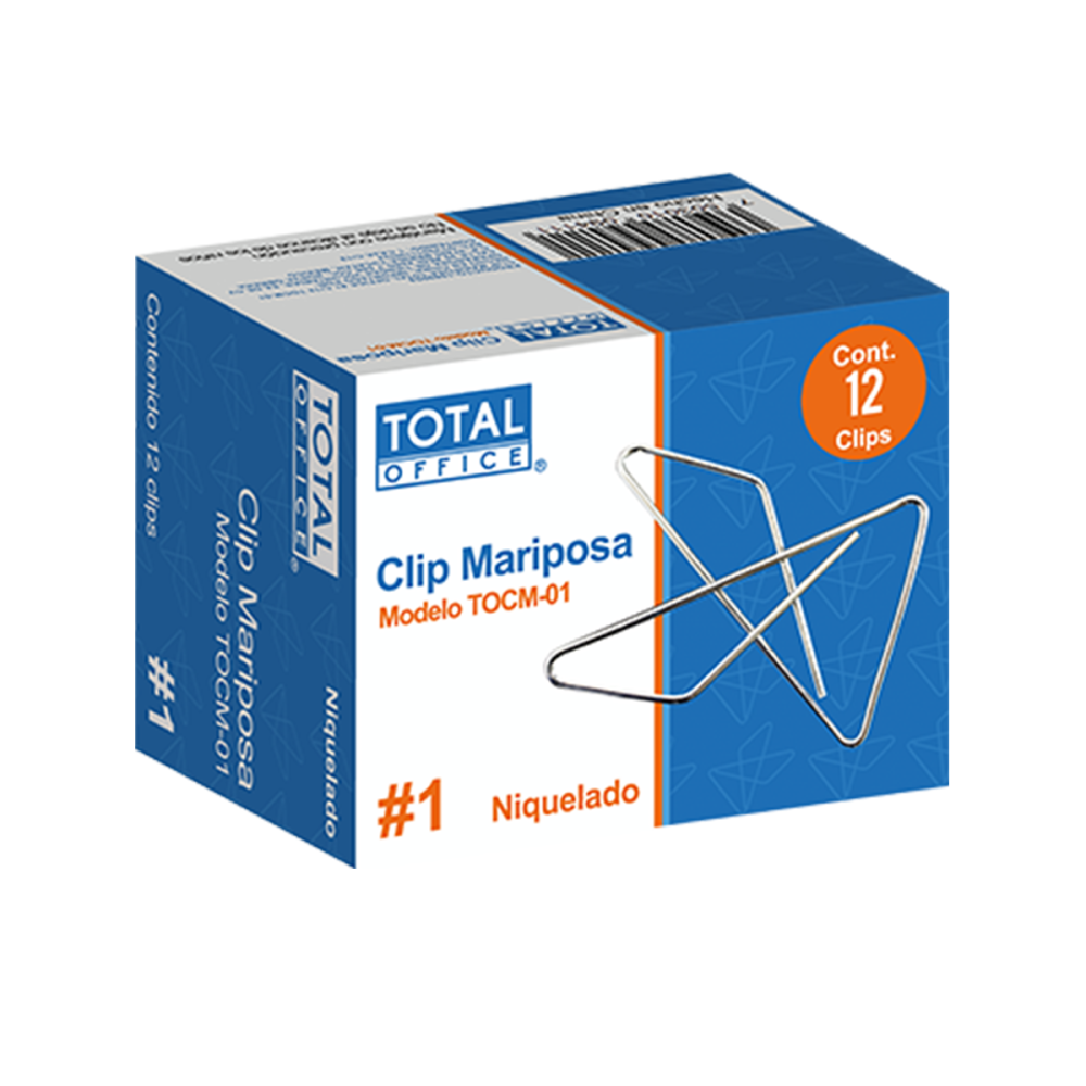 CLIP MARIPOSA TOTAL OFFICE #1 C/12 TOCM-01