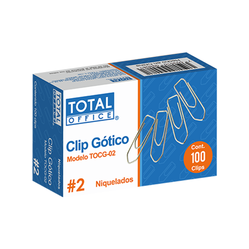 CLIP GOTICO TOTAL OFFICE #2 28MM C/100 TOCG-02