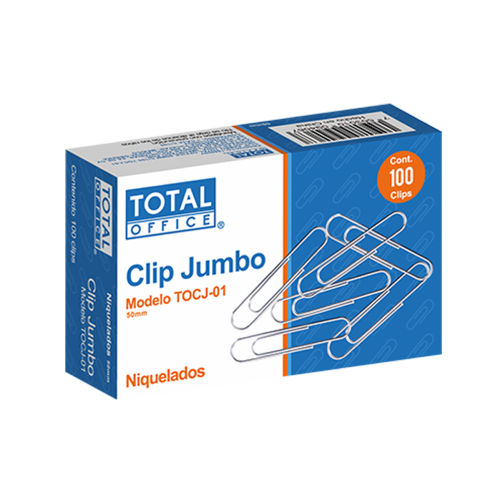CLIP JUMBO TOTAL OFFICE 50MM C/100 TOCJ-01