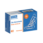 CLIP GALVANIZADO TOTAL OFFICE #2  25MM C/100 TOCGAL-02