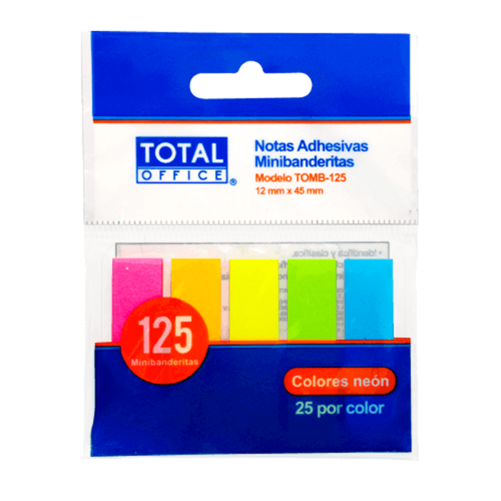 NOTA ADHESIVA TOTAL OFFICE MINIBANDERITAS TOMB-125 NOTA ADHESIVA TOTAL OFFICE MINIBANDERITAS TOMB-125