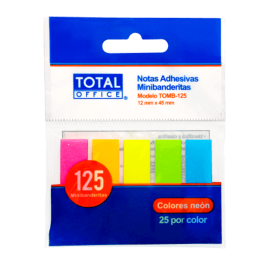 NOTA ADHESIVA TOTAL OFFICE MINIBANDERITAS TOMB-125