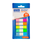 NOTA ADHESIVA TOTAL OFFICE MINIBANDERITAS NEÓN C/100 TOMBN-100.