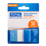 NOTA ADHESIVA TOTAL OFFICE BANDERITA AZUL C/50 TONAB-A50