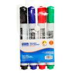 MARCADOR P/PIZARRON BCO TOTAL OFFICE ESTUCHE C/4 TOMPP-04