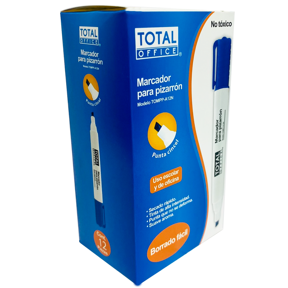 MARCADOR P/PIZARRON BCO P.C. TOTAL OFFICE AZUL C/12 TOMPP-A12N (L) MARCADOR P/PIZARRON BCO P.C. TOTAL OFFICE AZUL C/12 TOMPP-A12N (L)