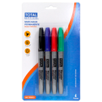 MARCADOR PERMANENTE PF BLÍSTER C/4 TOTAL OFFICE TOMP-PF04 (L)