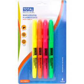 MARCATEXTOS DELGADO BLÍSTER C/4 TOTAL OFFICE TOMFD-04