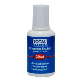 CORRECTOR LIQUIDO TOTAL OFFICE 20ML TOCL-20