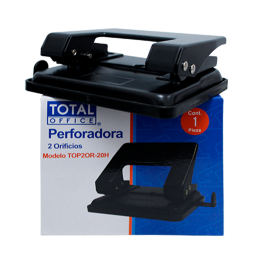 PERFORADORA 2 ORIFICIOS TOTAL OFFICE 20 HOJAS TOP2OR-20H