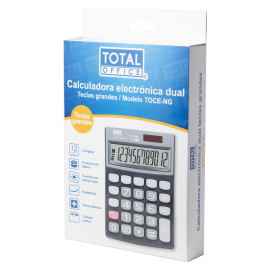 CALCULADORA 12 DIG. DUAL AJUSTABLE NUM. GRANDES TOTAL OFFICE TOCE-NG