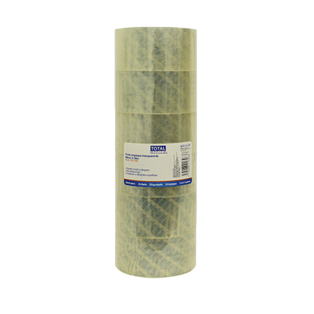 CINTA EMPAQUE TRANSPARENTE 48 X 50 TOTAL OFFICE PAQ C/6 MOD. TOCE-TR4850 (PAQ) CINTA EMPAQUE TRANSPARENTE 48 X 50 TOTAL OFFICE PAQ C/6 MOD. TOCE-TR4850 (PAQ)