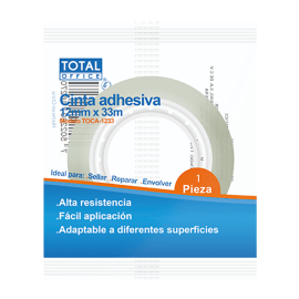 CINTA ADHESIVA TOTAL OFFICE 12MM X 33M TOCA-1233