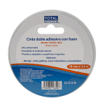 CINTA DOBLE ADHESIVO TOTAL OFFICE CON FOAM 18MM X 2.6M TOCDA-182.6 CINTA DOBLE ADHESIVO TOTAL OFFICE CON FOAM 18MM X 2.6M TOCDA-182.6