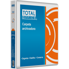 CARPETA DE ARGOLLA VINIL 1 D CARTA BLANCO TOTAL OFFICE TOCAD-0112 (L)