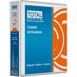 CARPETA DE ARGOLLA VINIL 2 O CARTA BLANCO TOTAL OFFICE TOCAO-02 (L)