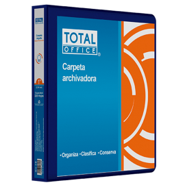 CARPETA DE ARGOLLA VINIL 1 O CARTA AZUL TOTAL OFFICE TOCAO-01A (L)