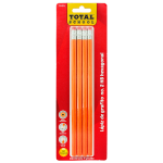 LAPIZ GRAFITO HEXAGONAL #2 C/4 TOTAL SCHOOL BLISTER TS-LE2-4