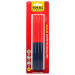 LAPIZ BICOLOR GRUESO ROJO/AZUL C/4 TOTAL SCHOOL BLISTER TS-BI8-4