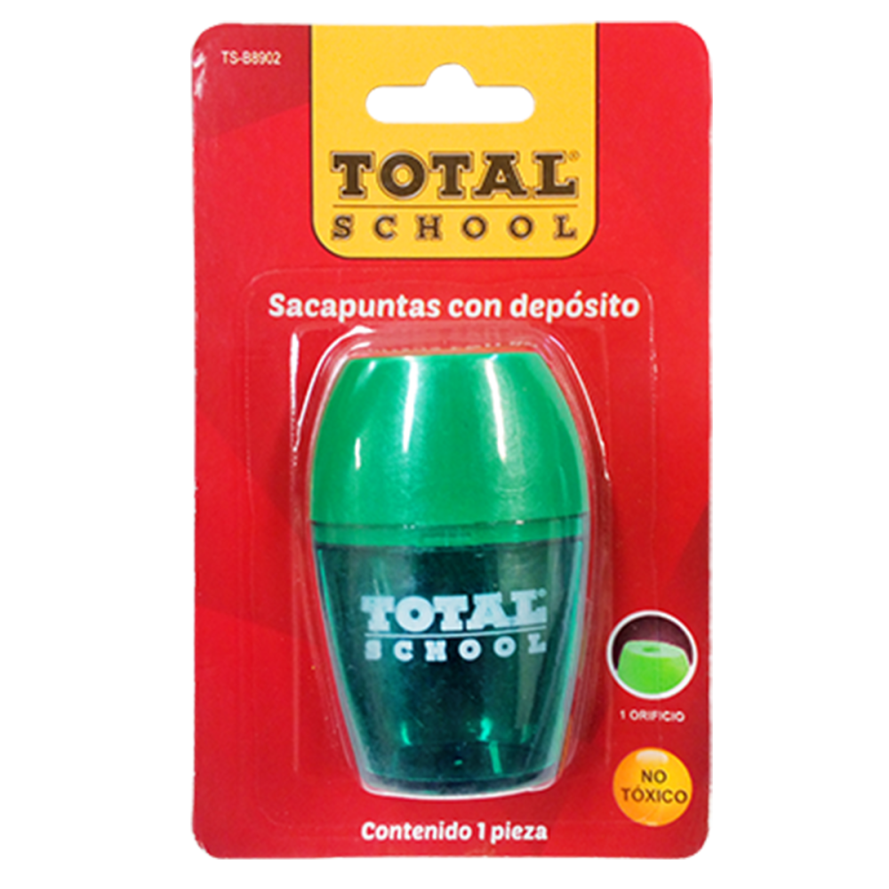SACAPUNTAS ESCOLAR C/DEPOSITO 1 ORIFICIO OVALADO TOTAL SCHOOL BLISTER TS-B8902 SACAPUNTAS ESCOLAR C/DEPOSITO 1 ORIFICIO OVALADO TOTAL SCHOOL BLISTER TS-B8902