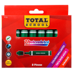 PLUMON GRUESO VERDE C/8 TOTAL SCHOOL CAJA TS-PG8V