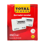 BORRADOR ESCOLAR BLANCO C/20 TOTAL SCHOOL CAJA TS-20