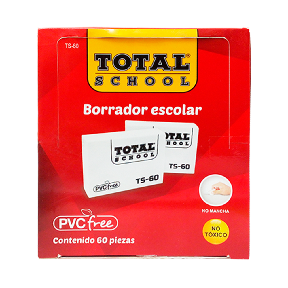 BORRADOR ESCOLAR BLANCO C/60 TOTAL SCHOOL CAJA TS-60