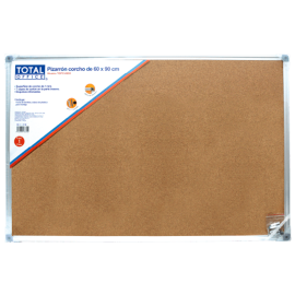 PIZARRON CORCHO 60X90CM TOTAL OFFICE TOPC-6090