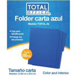 FOLDER CARTA INTENSO AZUL TOTAL OFFICE TOFOL-AI