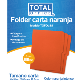 FOLDER CARTA INTENSO NARANJA TOTAL OFFICE TOFOL-NI