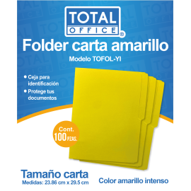 FOLDER CARTA INTENSO AMARILLO TOTAL OFFICE TOFOL-YI