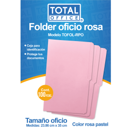 FOLDER OFICIO PASTEL ROSA TOFOL-RPO