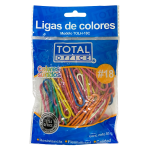 LIGA DE HULE #18 COLORES 80 GRS BOLSA TOTAL OFFICE TOLH-18C