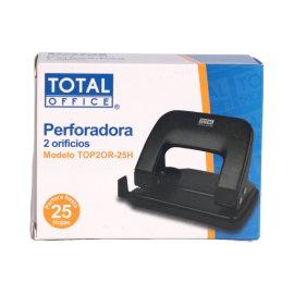 PERFORADORA 2 ORIFICIOS 25 HOJAS TOTAL OFFICE TOP2OR-25H