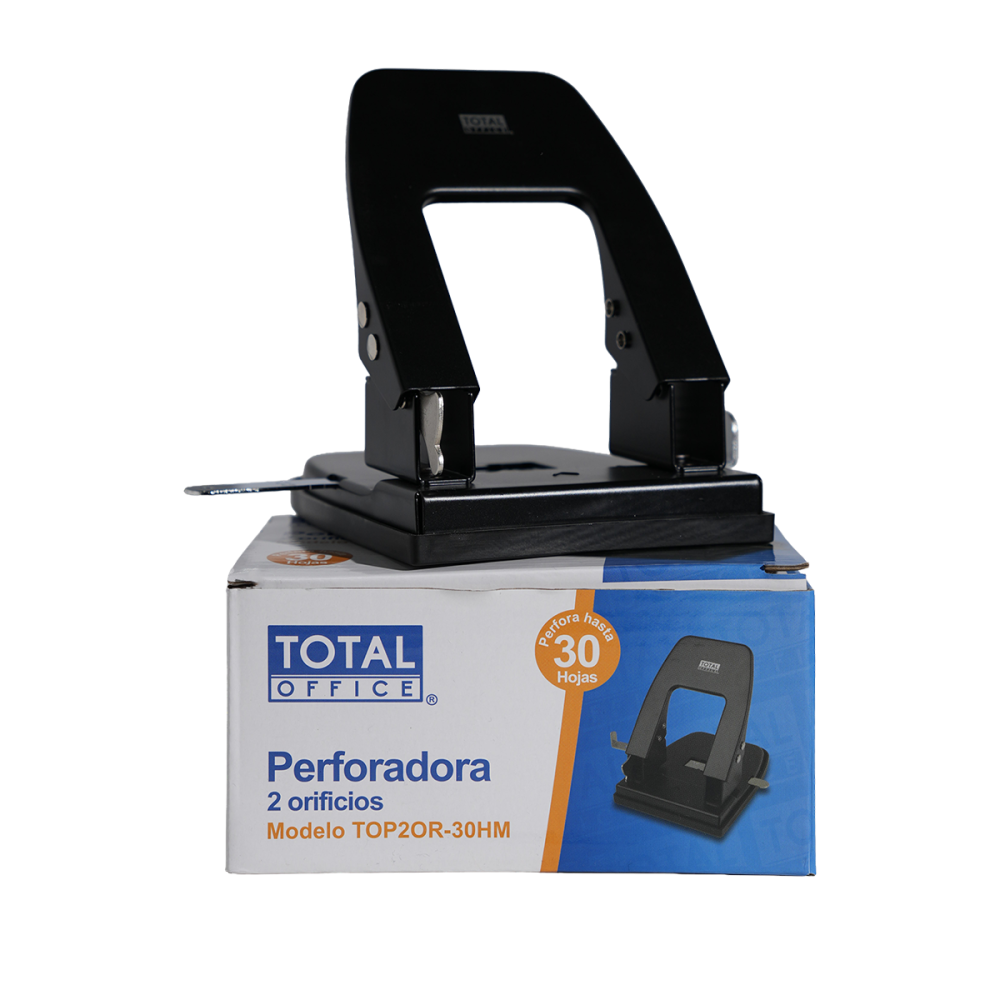 PERFORADORA 2 ORIFICIOS 30 HOJAS TOTAL OFFICE TOP2OR-30H