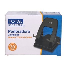 PERFORADORA 2 ORIFICIOS 30 HOJAS TOTAL OFFICE TOP2OR-30H