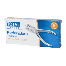 PERFORADORA 1 ORIFICIO 8 HOJAS TOTAL OFFICE TOP1OR-8H