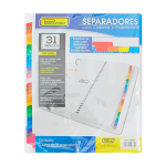 SEPARADOR 1-31 PRINTAFORM SIN NUMERACION DE CARTON