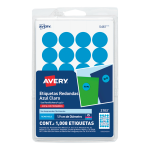 ETIQUETA REDONDA  AZUL CLARO AVERY 2103 3/4 BL/1008 LASER INKJ PAQ