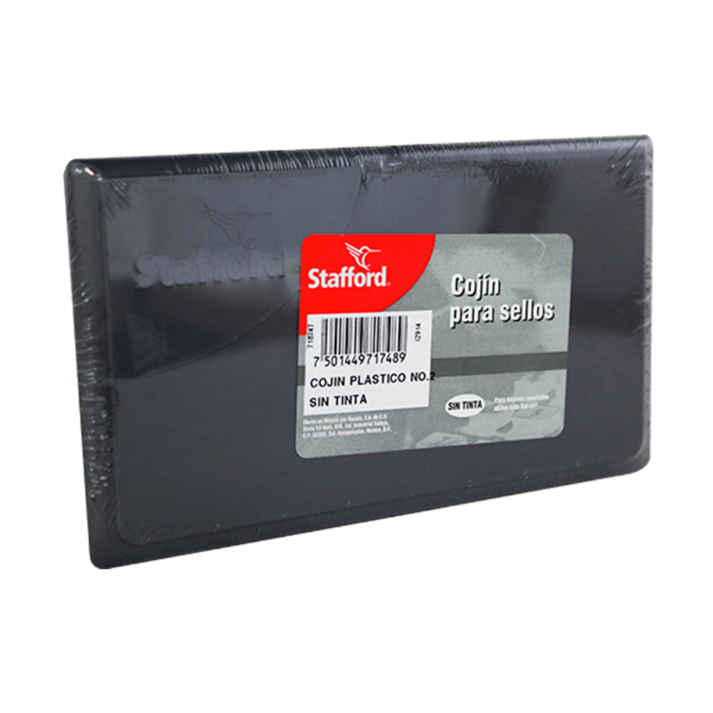 COJIN PARA SELLO 2-H PLASTICO SIN TINTA PZ STAFFORD COJ0012 (L)